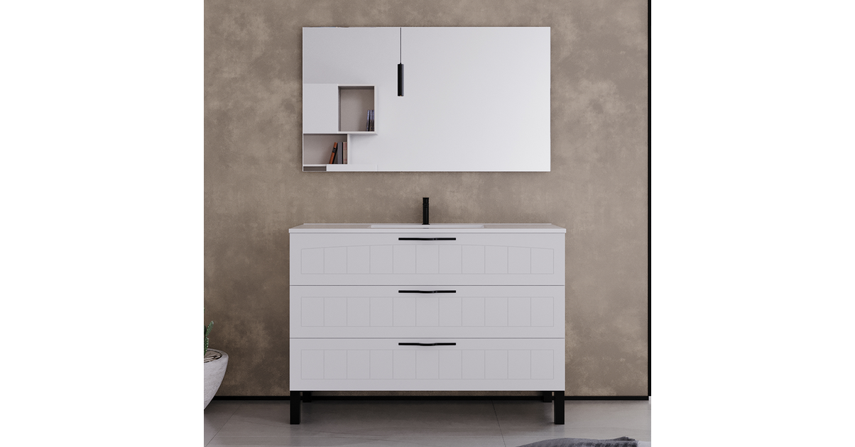 Meuble Salle De Bain 3 Tiroirs 120 Cm